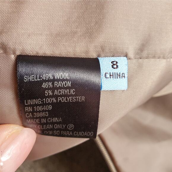 Antonio Melani Tan Tweed Embroidered Pencil Skirt 8 Neutral Lady Corporate - Picture 9 of 15